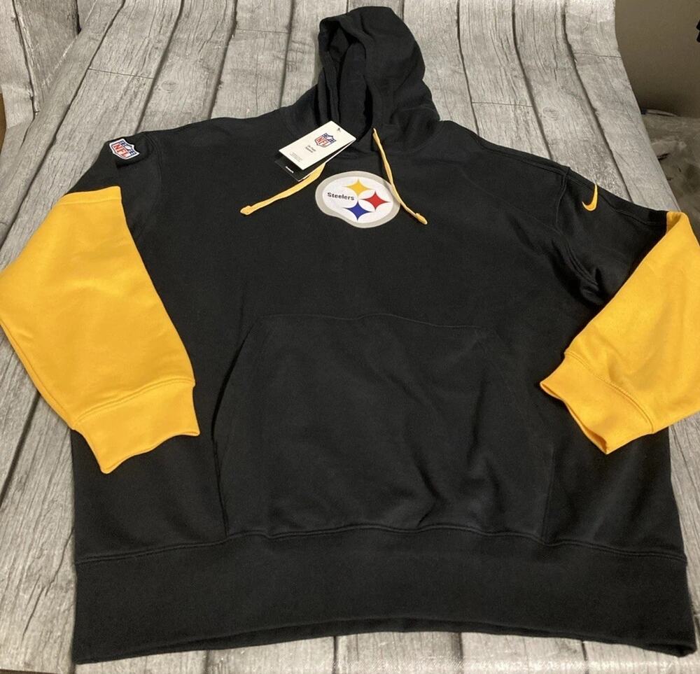 NWT Women’s Nike Pittsburgh Steelers Sideline Hoodie Oversized Medium Black